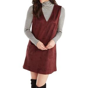 Brown Suede Vintage Sleeveless Dress